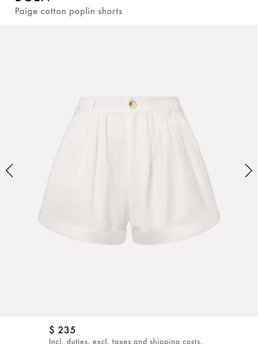 DOEN BUBBLE short new without tag size 4